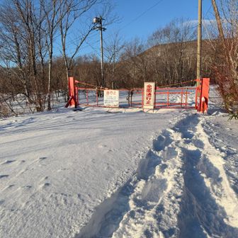 ゲート手前からしっかりと雪