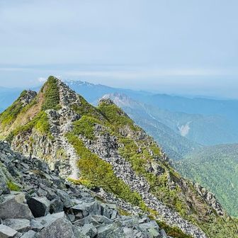 
焼岳の山頂が
ちょろっと見える👀
