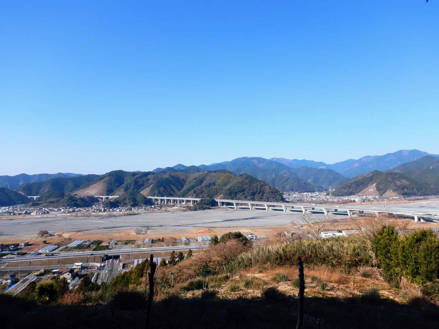 安倍川、新東名、高山・市民の森。