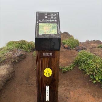 皿山の肩到着。こんな立派な道案内がありました