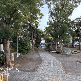 参道を振り返る。