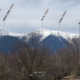 今年の南アルプスは