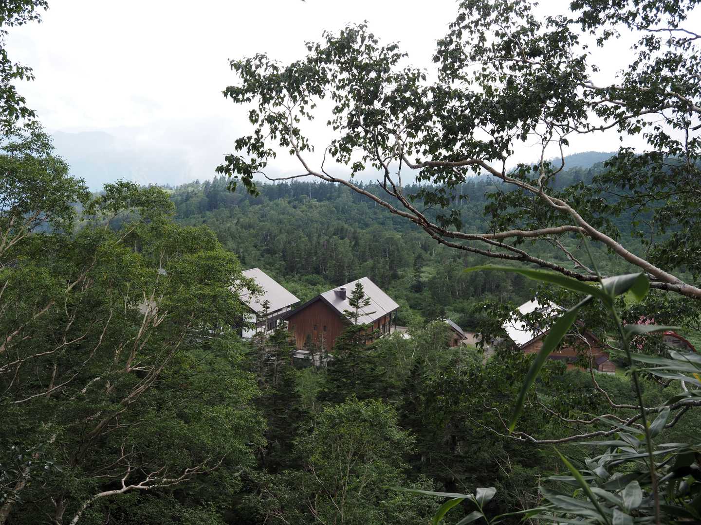 登山口にある山荘が見えてきました