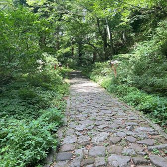 ずつと石畳。これがまた辛い。。