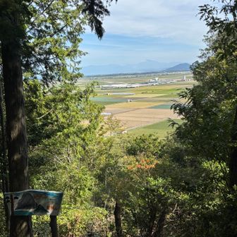 伊吹山と荒神山が見えるそう