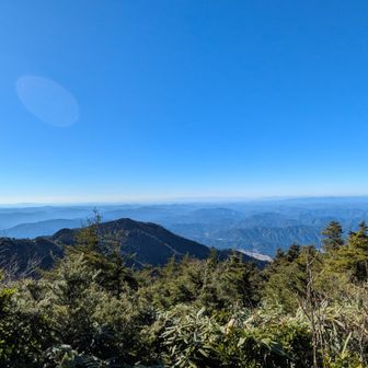 今日良い天気！ここまで登れば後は気持ちよく歩けます