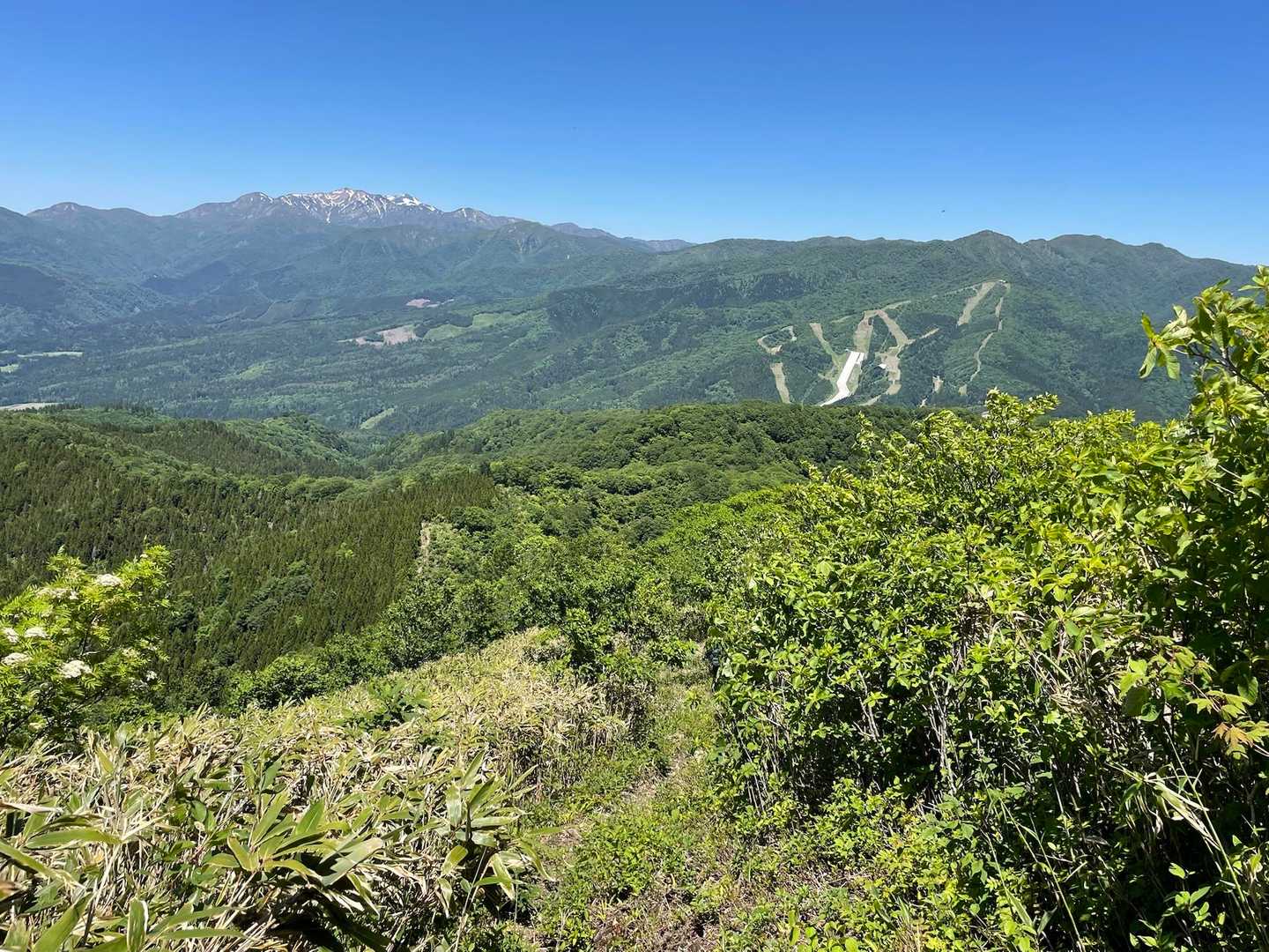スキー場の奥には、ここよりはかなり賑わっているであろう大日ヶ岳