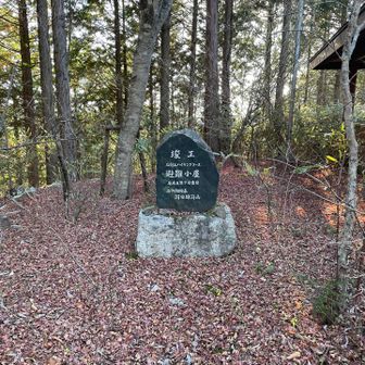 富士見平に到着
富士山は木の枝でよく見えません
ここから未舗装の林道を上ります