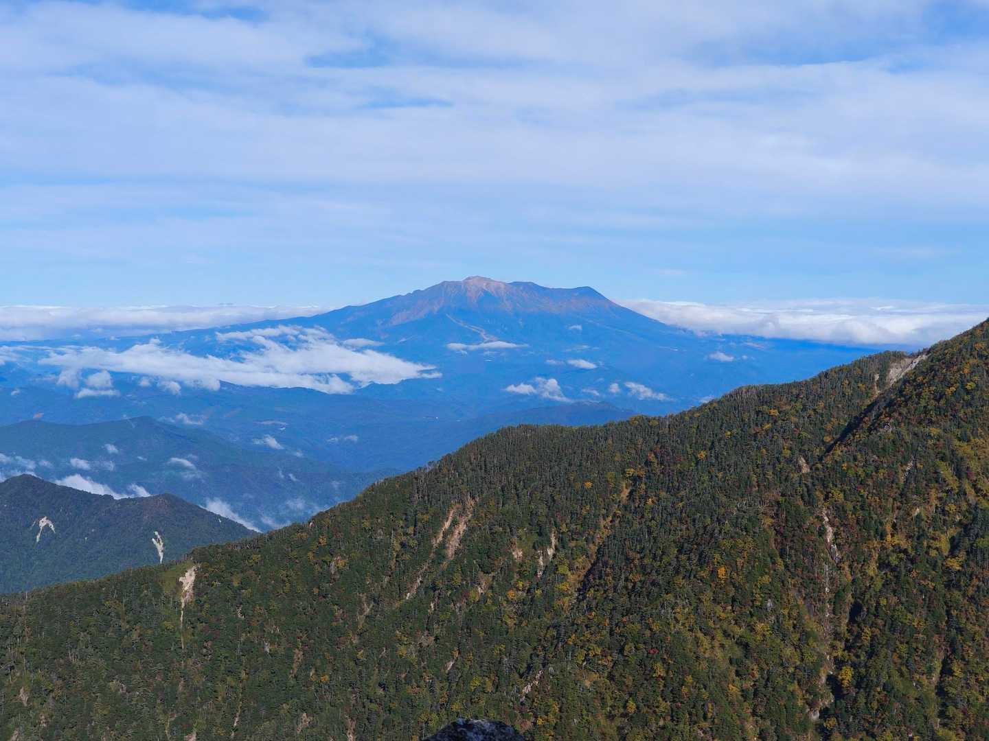 御嶽山の雲とれた