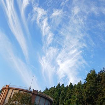 駐車場に着いた時は、きれいな青空