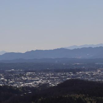 丹沢の山々、左には 大山