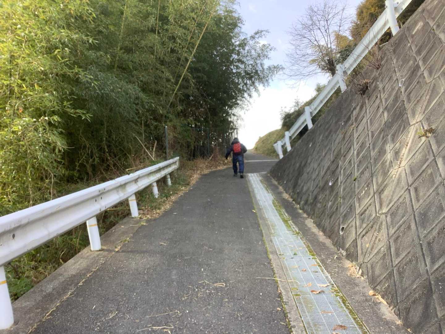 立ちはだかる急坂を息子が先に歩く。

体力がないと思っていたけれど、体力があるじゃないか‼️
