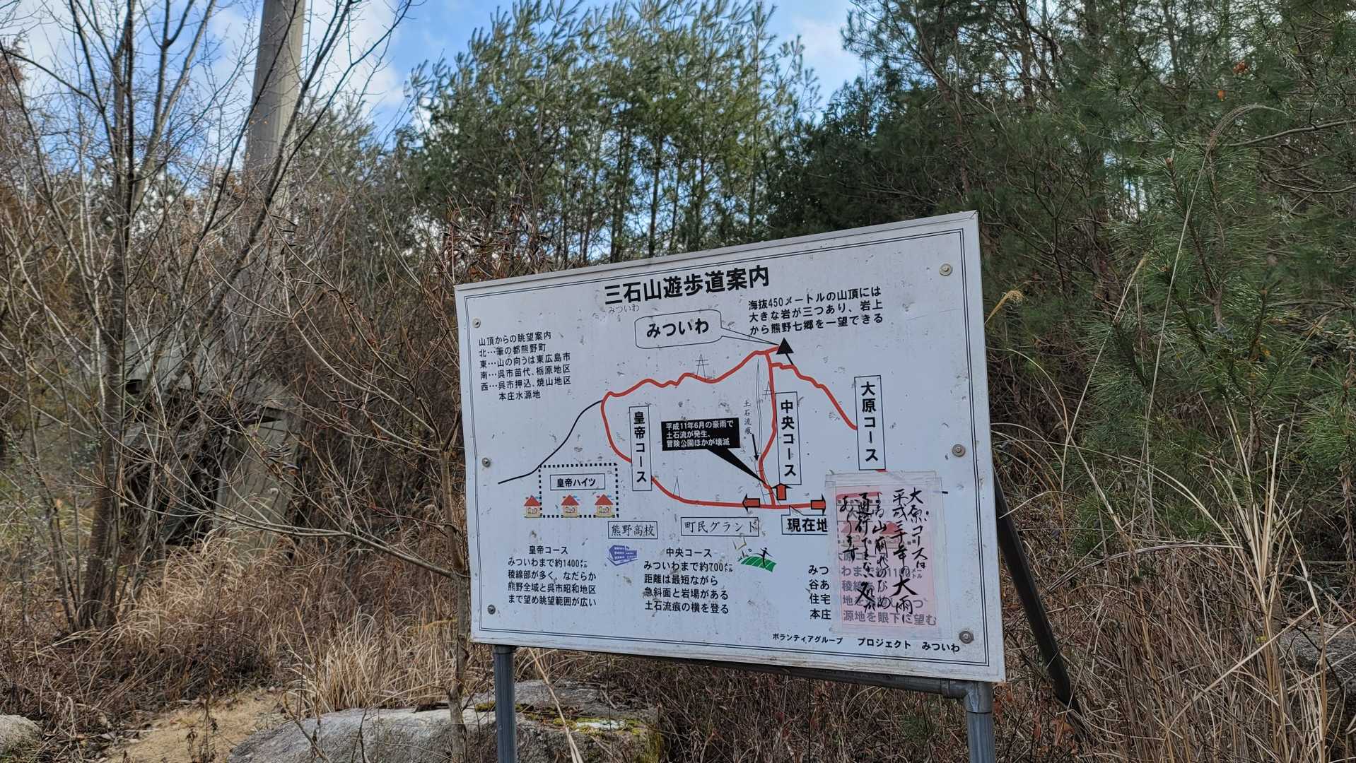 コースは3コースありますが、ひとつは通行止め❌