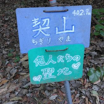 💖恋人たちの聖地 💖  　　　　　契山  （402.22m)