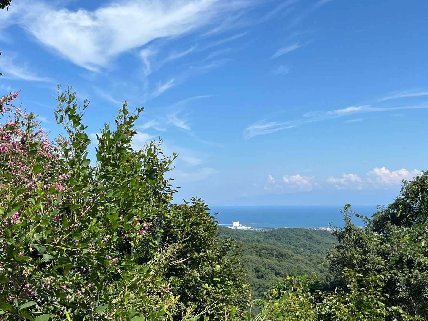 展望台。風吹いて気持ちいい〜☺️空と海が綺麗