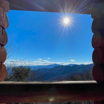 避難小屋から。　今日のベストショットに