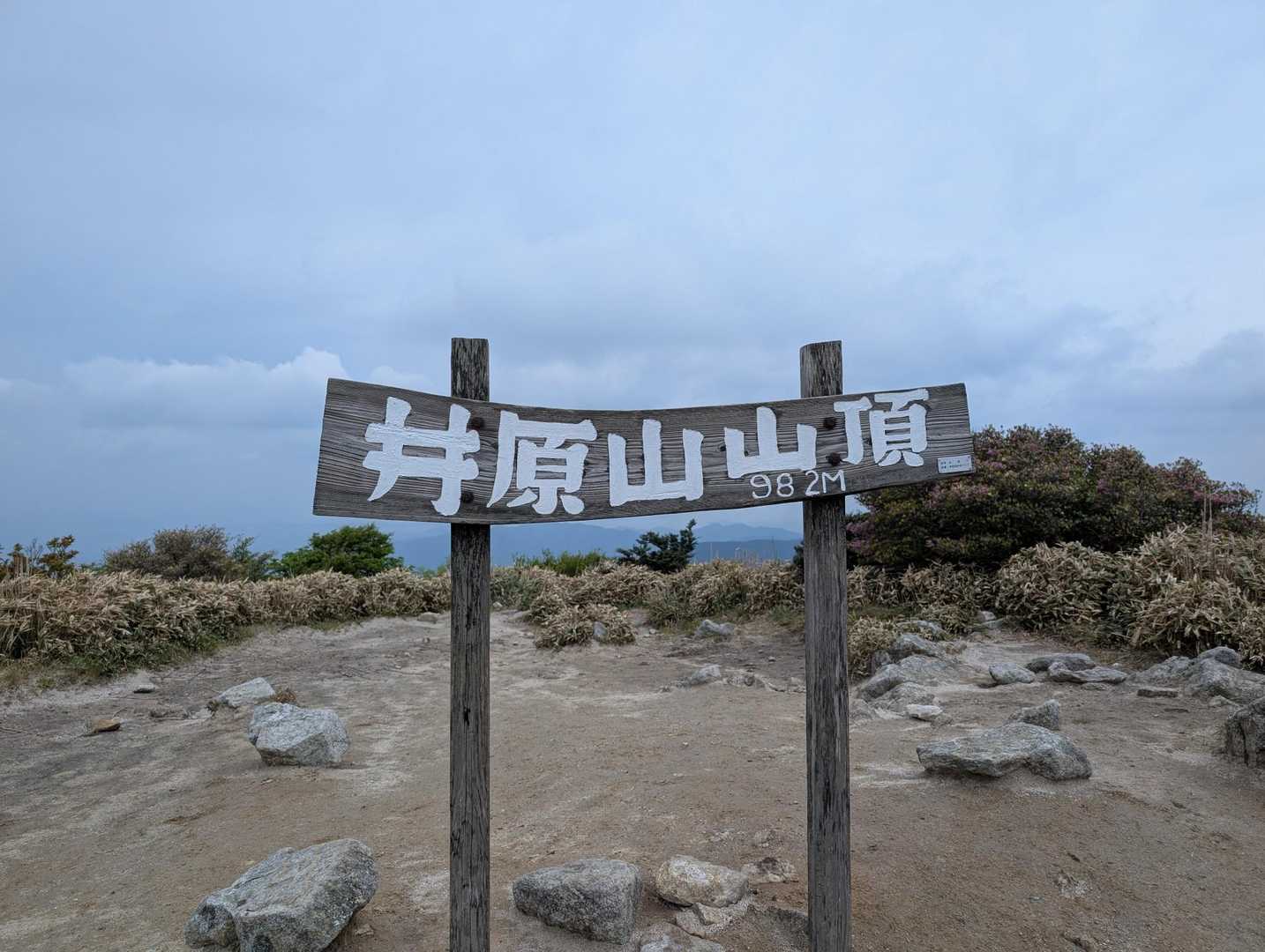 井原山。風が少しありました。