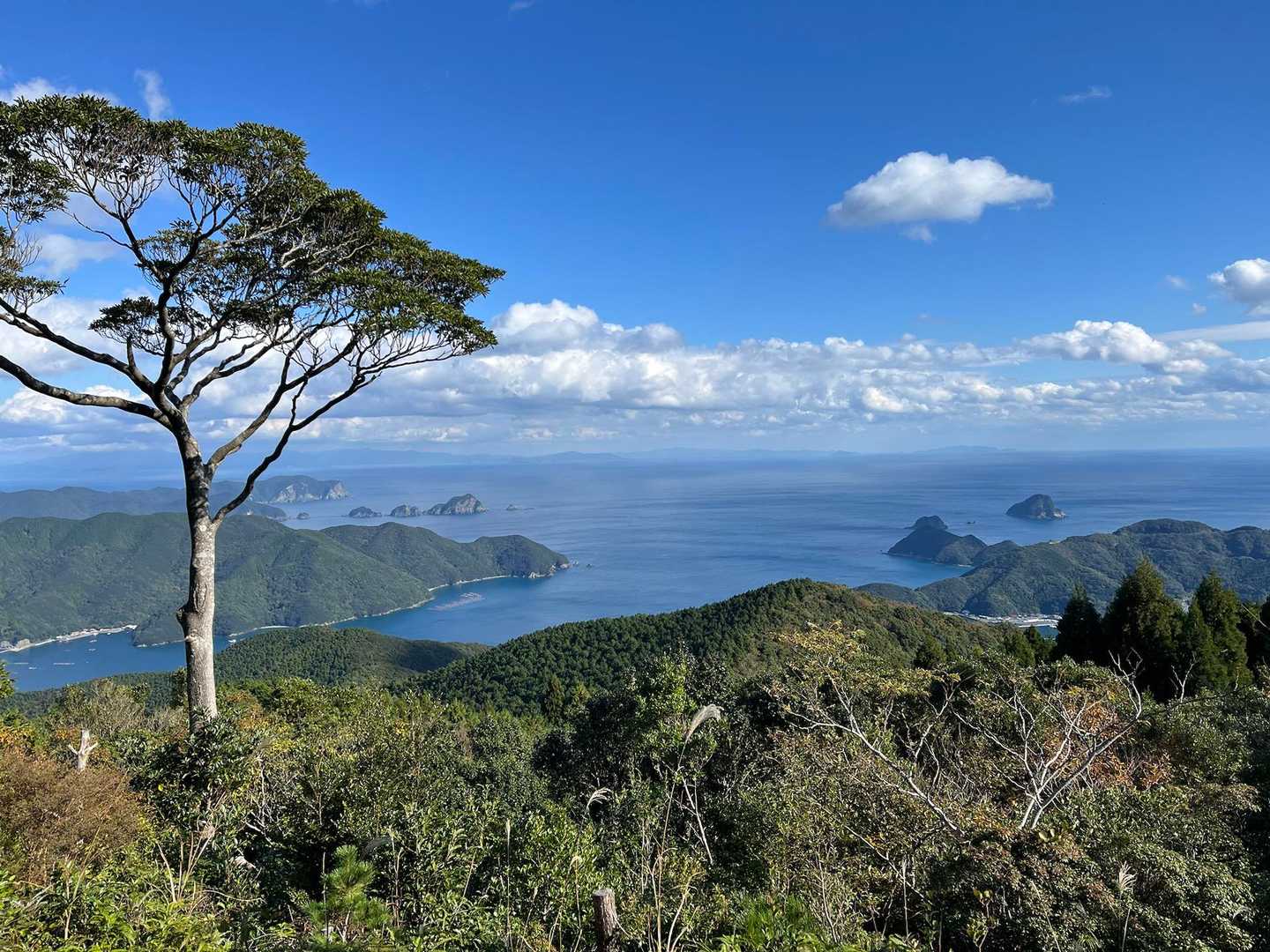 途中、展望台が三つありましたが、頂上で見た後ですので…

色利登山口から登ってくる人向けですね。