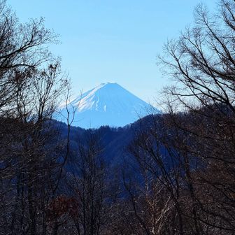 帰りの富士見小屋からは富士山がくっきり