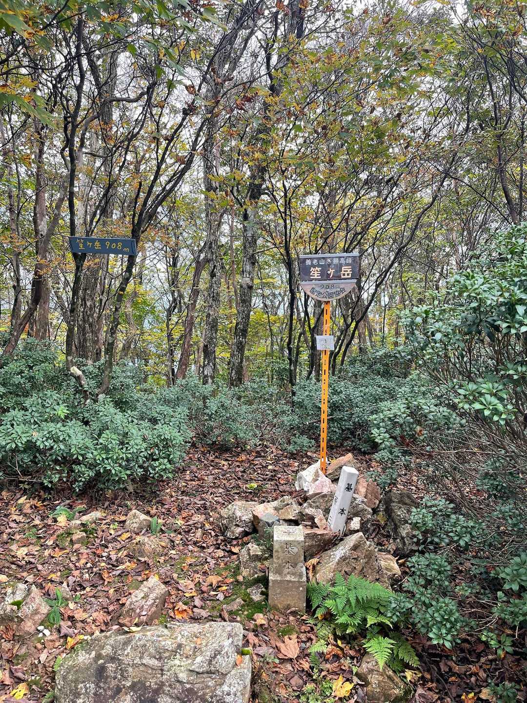笙ヶ岳山頂　なんとか　たどりつけました