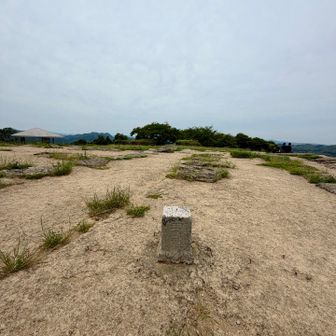 天守台には三角点も(90.3m三等三角点)