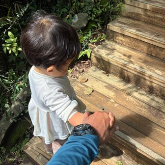 山頂直下の階段は自分で登りました👍