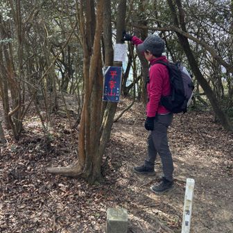 平家山　頂上着きました！
ここでお昼休憩しようかとも思いましたが
少し歩いたところに展望岩があるらしいのでそちらで休むことに