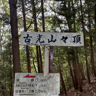 ようやく山頂！後古光山から古光山までが特にきつい