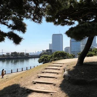 一座めは新樋口の山。
レインボーブリッジが見えます