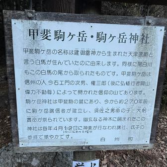 駒に見えると思ってたら違うみたい。他の駒ヶ岳
も同じ馬由来かな？🐴