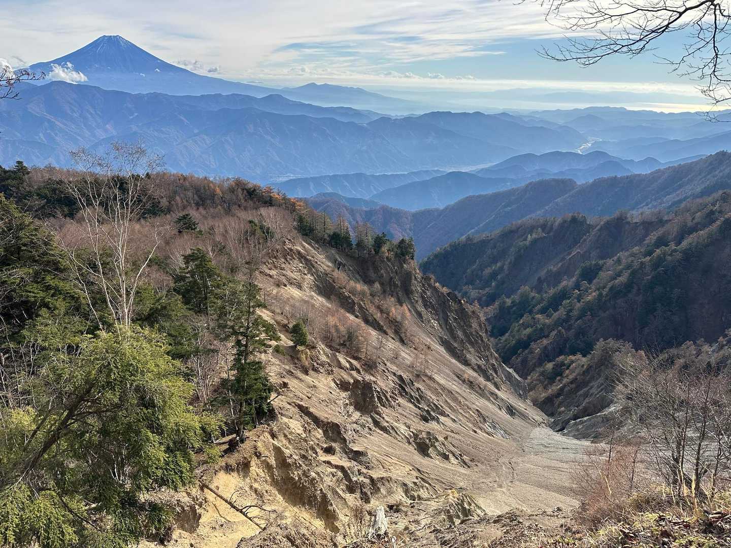 七面山山頂へ向かう途中