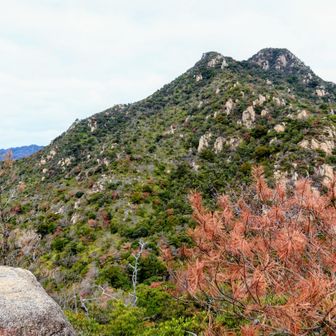 石船山から右田ヶ岳の迫力有る 岩岩
