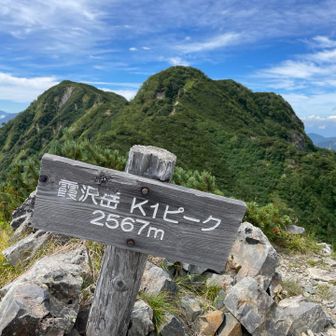 着いたぁ❗️左が霞沢岳、右はK2。