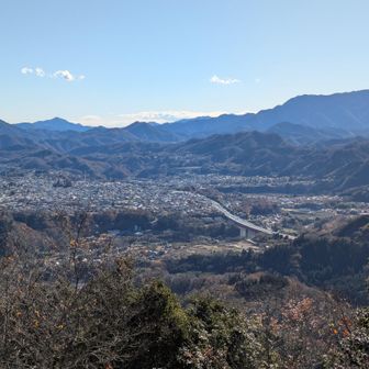 上野原市内と丹沢山塊