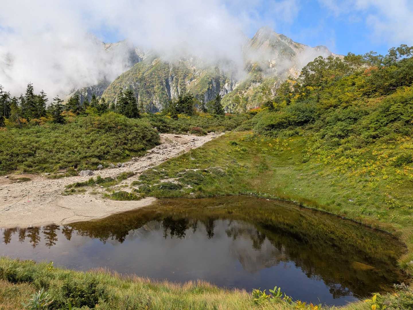 地蔵の頭-二ノ背髪-小遠見山-五竜登山口-中遠見山-大遠見 縦走コースの写真