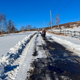 ロードに出ました。