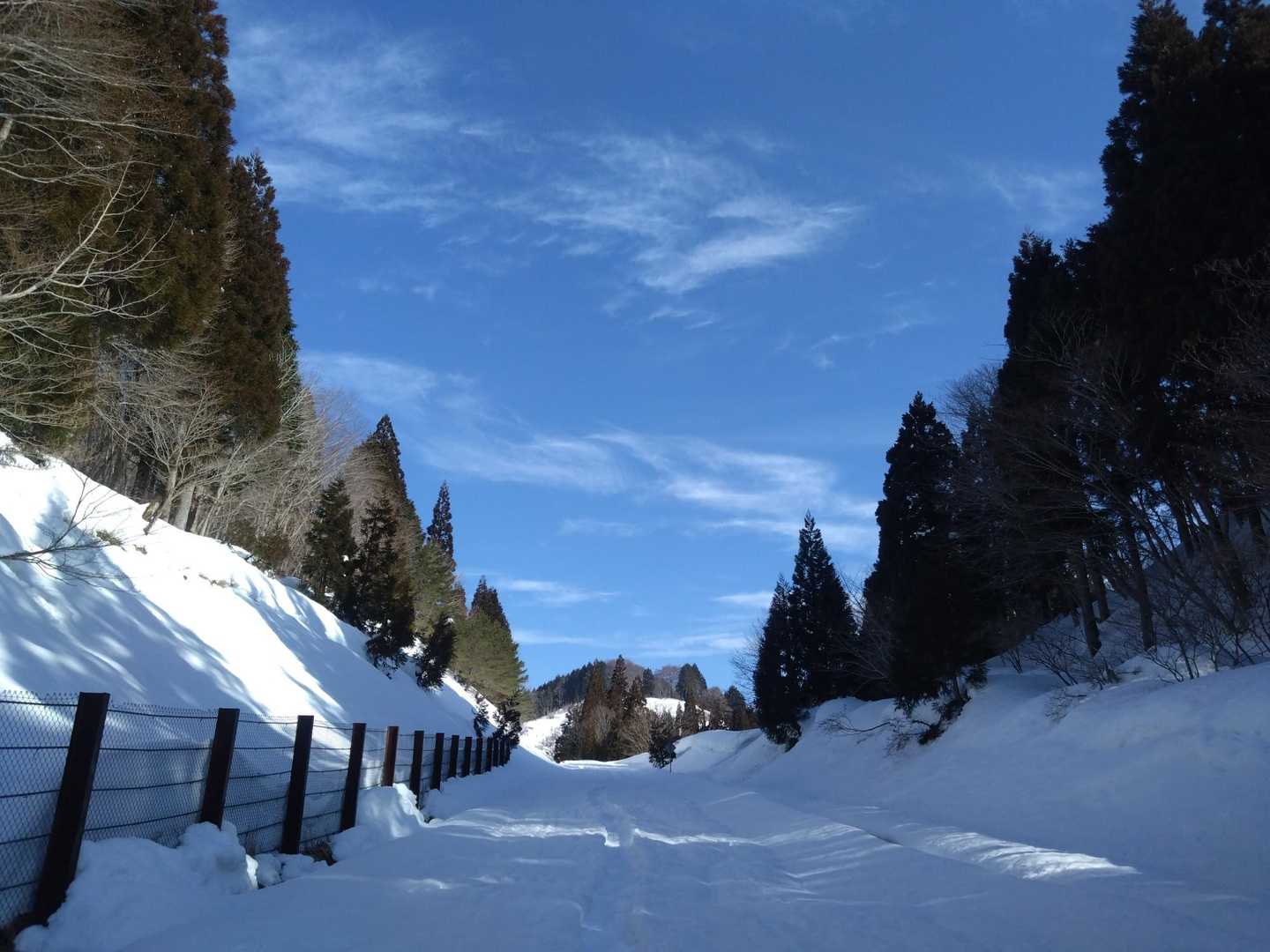 さぁ行くぞ
雪固く歩きやすい