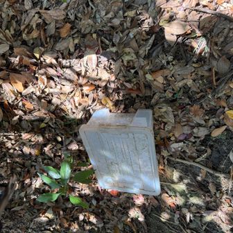 木札の入れ物が八方岳下の登山道に落ちていたので