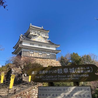 金華山到着です〜⛰️328㍍、今日は暖かいです〜☺️☺️☺️