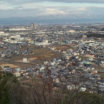 眼下に栗東の街並み