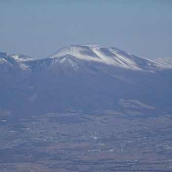 浅間山も雪少ない