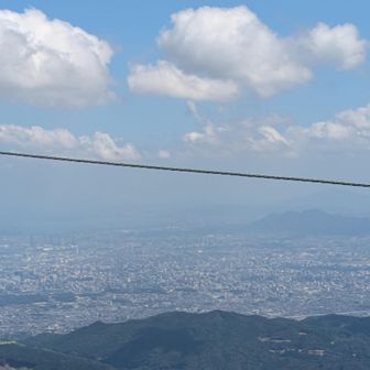 背振山頂から佐賀方面の眺望