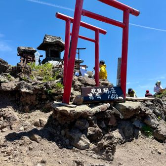 山頂ではピッケル⛏️交換
　　　　万歳三唱🙌
新しい看板🪧です！
