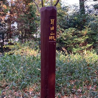 耳納山山頂とーちゃく　残念眺望はありません