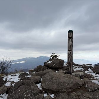 バックに根子岳😸と四阿山