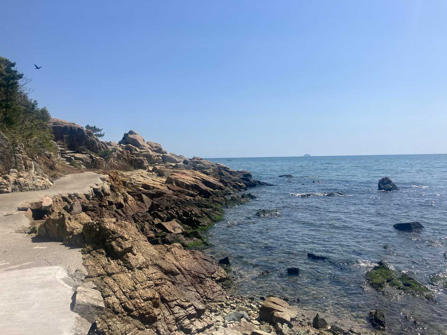 久々にこんなに海に近づいた