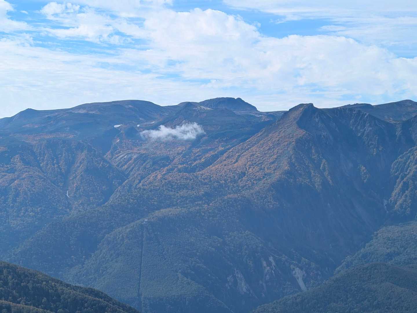 ニセイカウシュッペ山往復 | 切り立つ絶壁「大槍」を眺めながら細長い尾根を辿るの写真