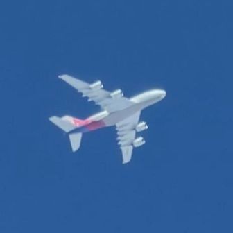 飛行機が近い！
翼がかなりデカい飛行機でした
もしかして二階建てのA380？