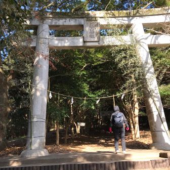 登山口の立派な鳥居からスタート。