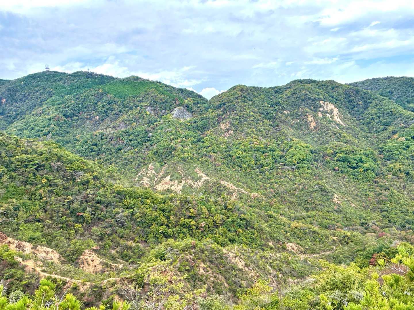 一旦、登ってしまうと、景色よく気持ちいい尾根歩きが続きます